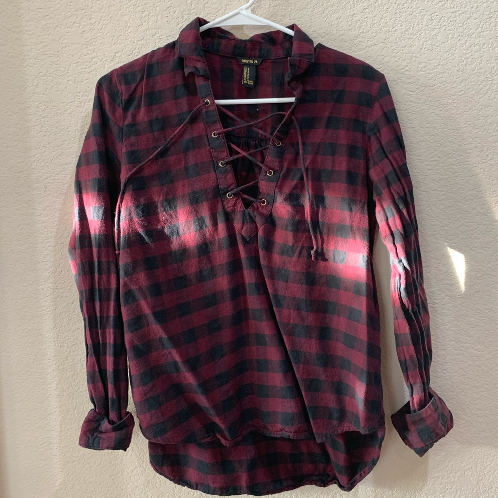 Lace Up Flannel